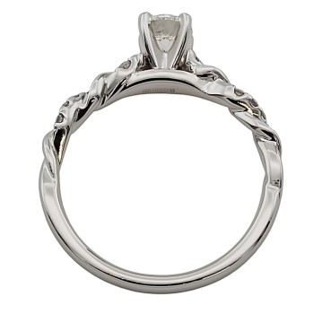 Platinum Diamond 0.45cts Solitaire Ring Size K